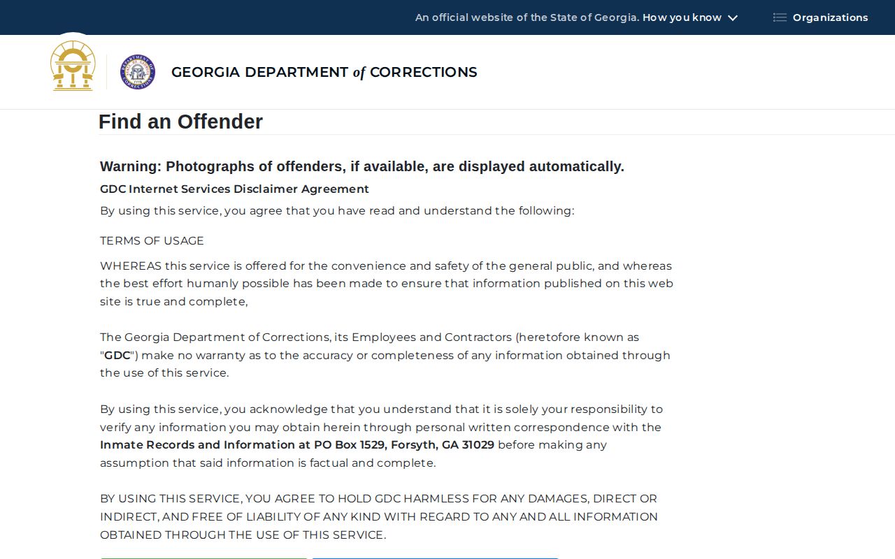 Pike County released inmates GDC offender query